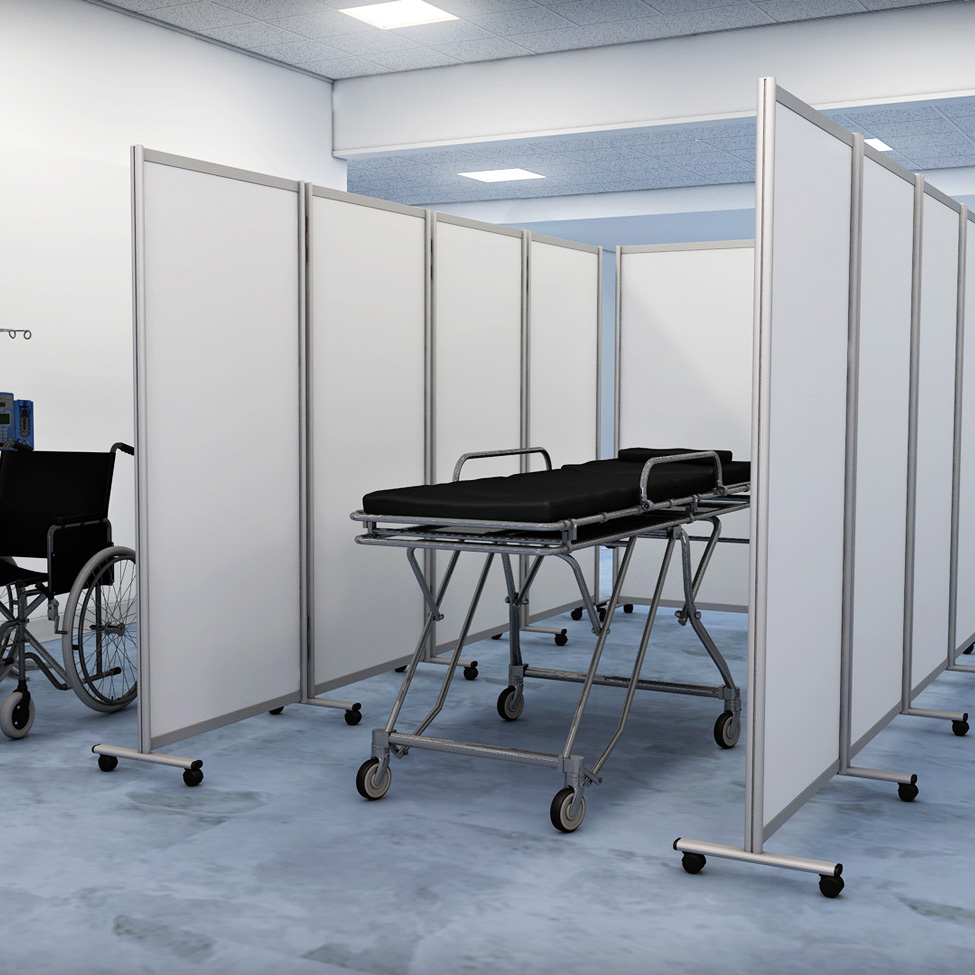 GUARDIAN DIGNITY® Medical Screens Hospital Ward Dividers Can Be Easily Positioned Between Ward Beds To Separate Patients And Provide Privacy