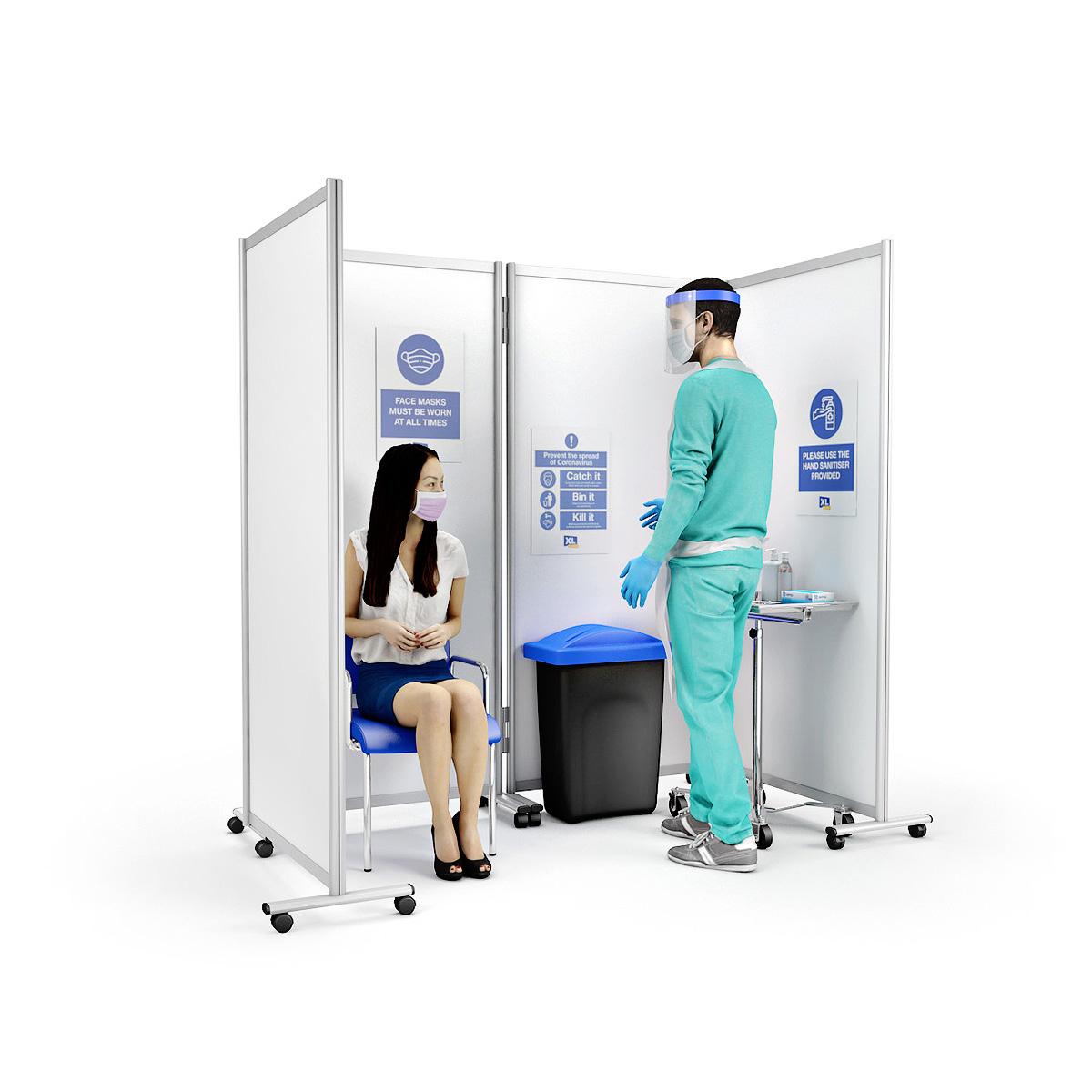 GUARDIAN DIGNITY<sup>®</sup> Medical Hospital Screens on Wheels