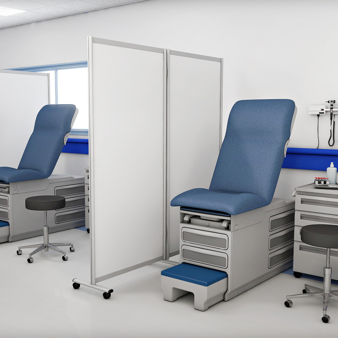 GUARDIAN DIGNITY® Mobile Medical Examination Screens Are Designed For Use in NHS And Medical Facilities