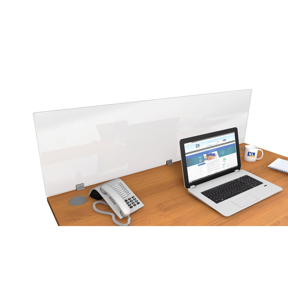 Glass Perspex Clear Desk Divider Screens 500mm Height - Easy To Clean, Wipeable Surfaces, Are Ideal For Creating Hygienic Workstations