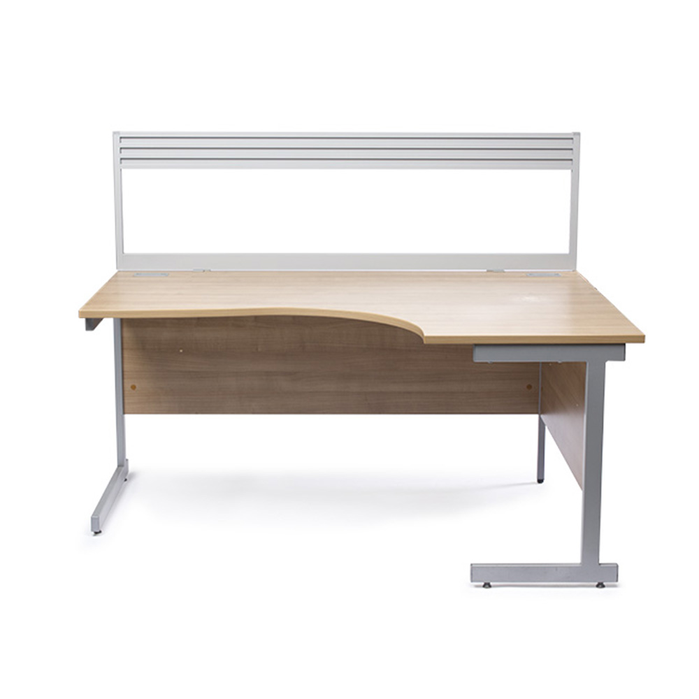 Glazed Acrylic Desk Screens With Quad Tool Rail