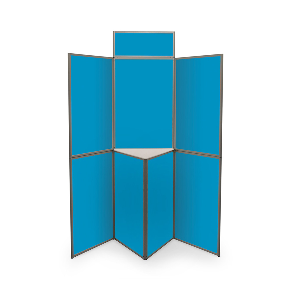 7 Panel Folding Presentation Kit with Header Panel and Shelving