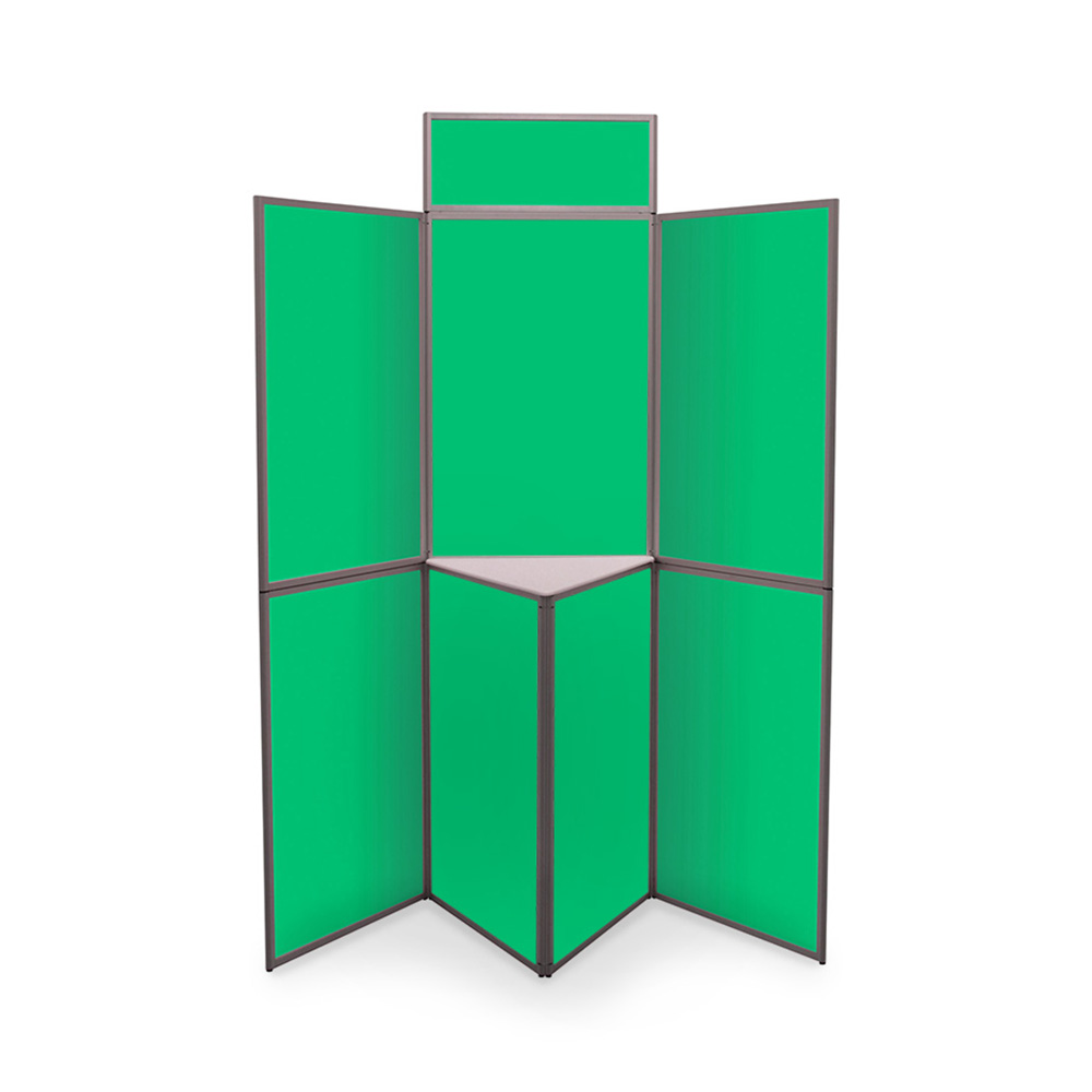 7 Panel Heavy Duty Folding Display Boards with Shelf and Header Panel