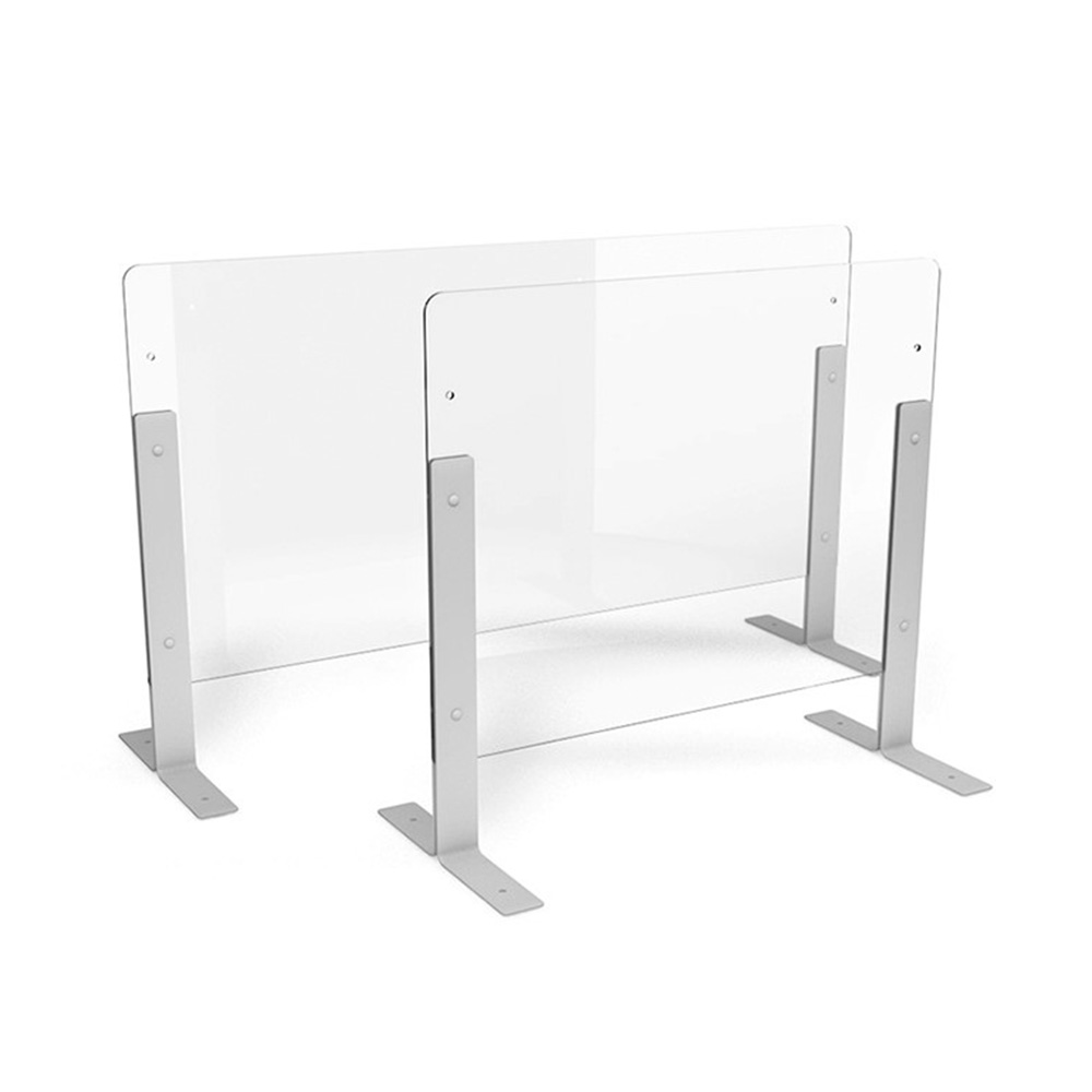 Height Adjustable Perspex Sneeze Guards Protection Divider at 620mm High