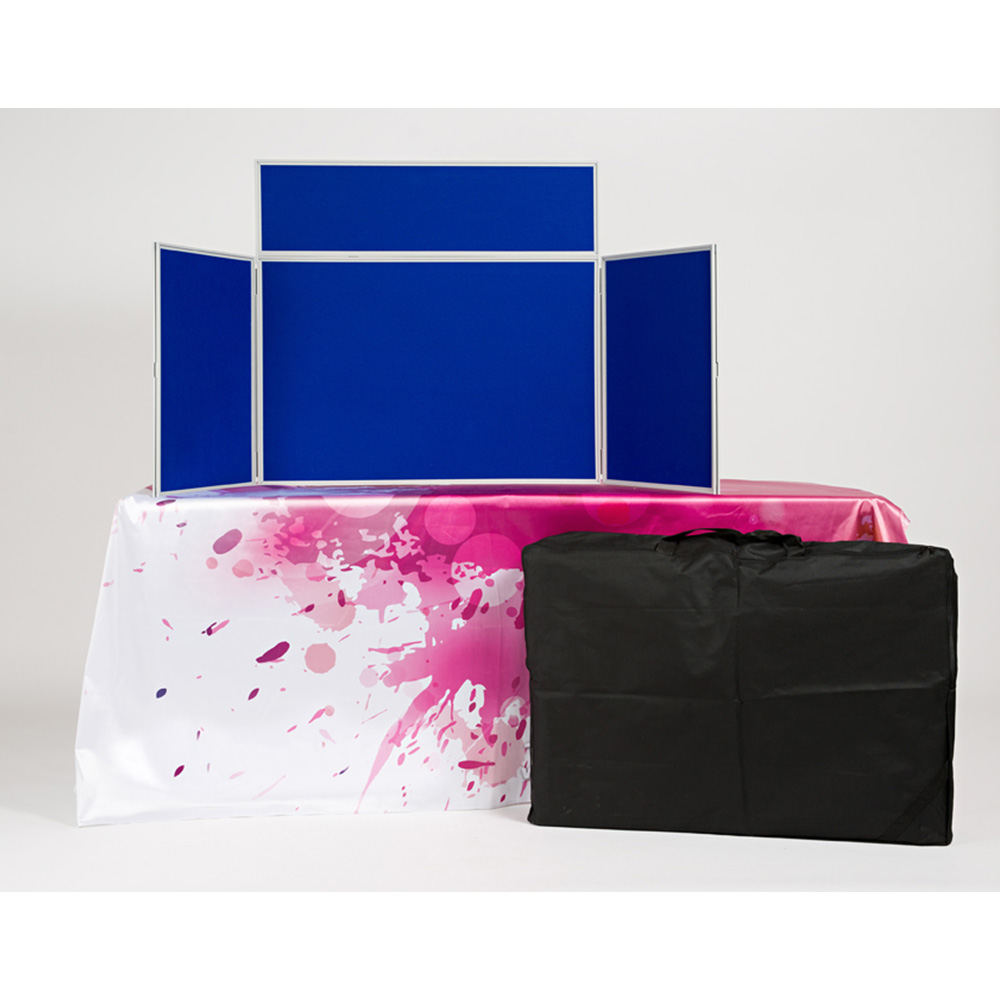 Custom Print Table Cloth with 3 panel Landscape Presentation Boards with Travel Bag Included