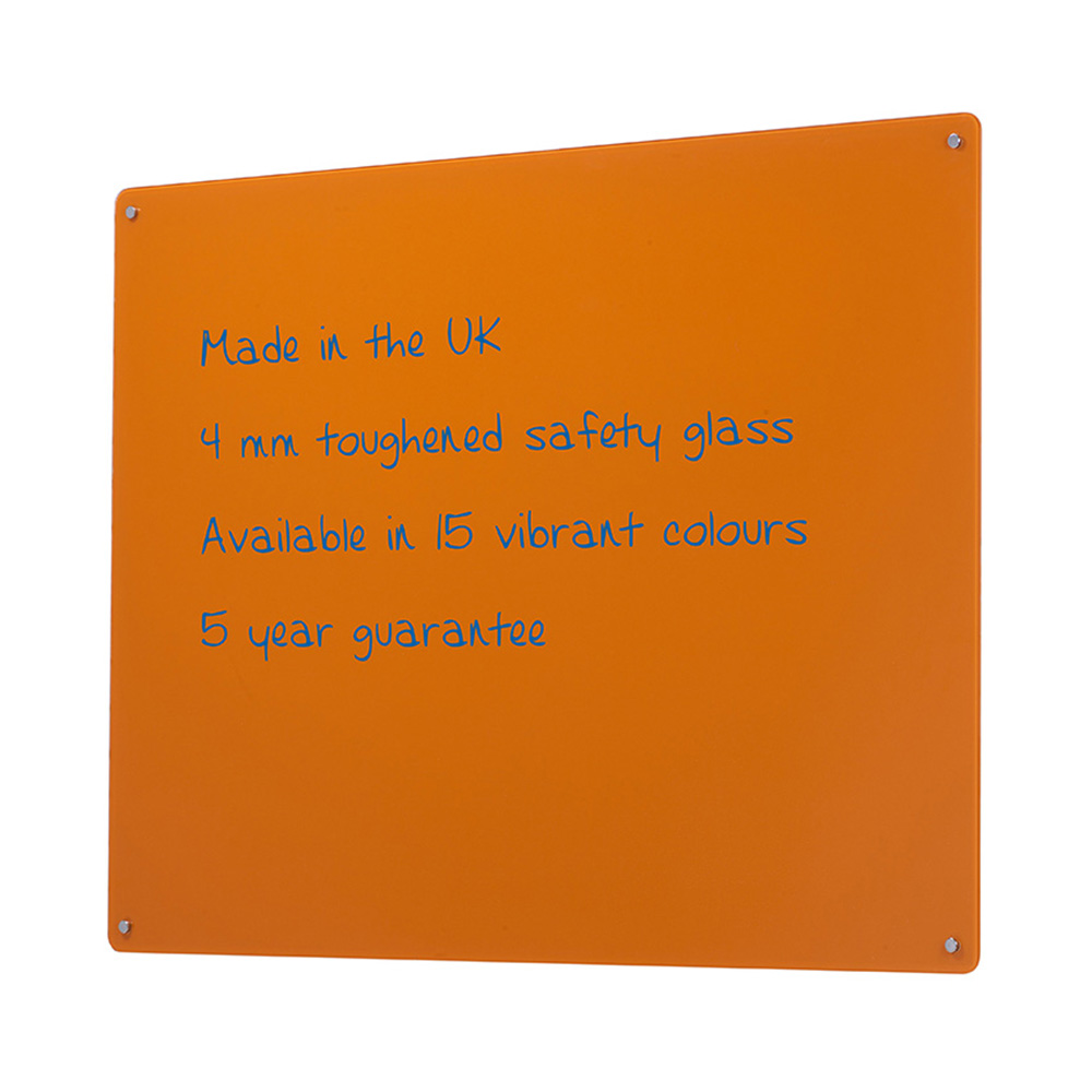 Glass Whiteboard in Orange
