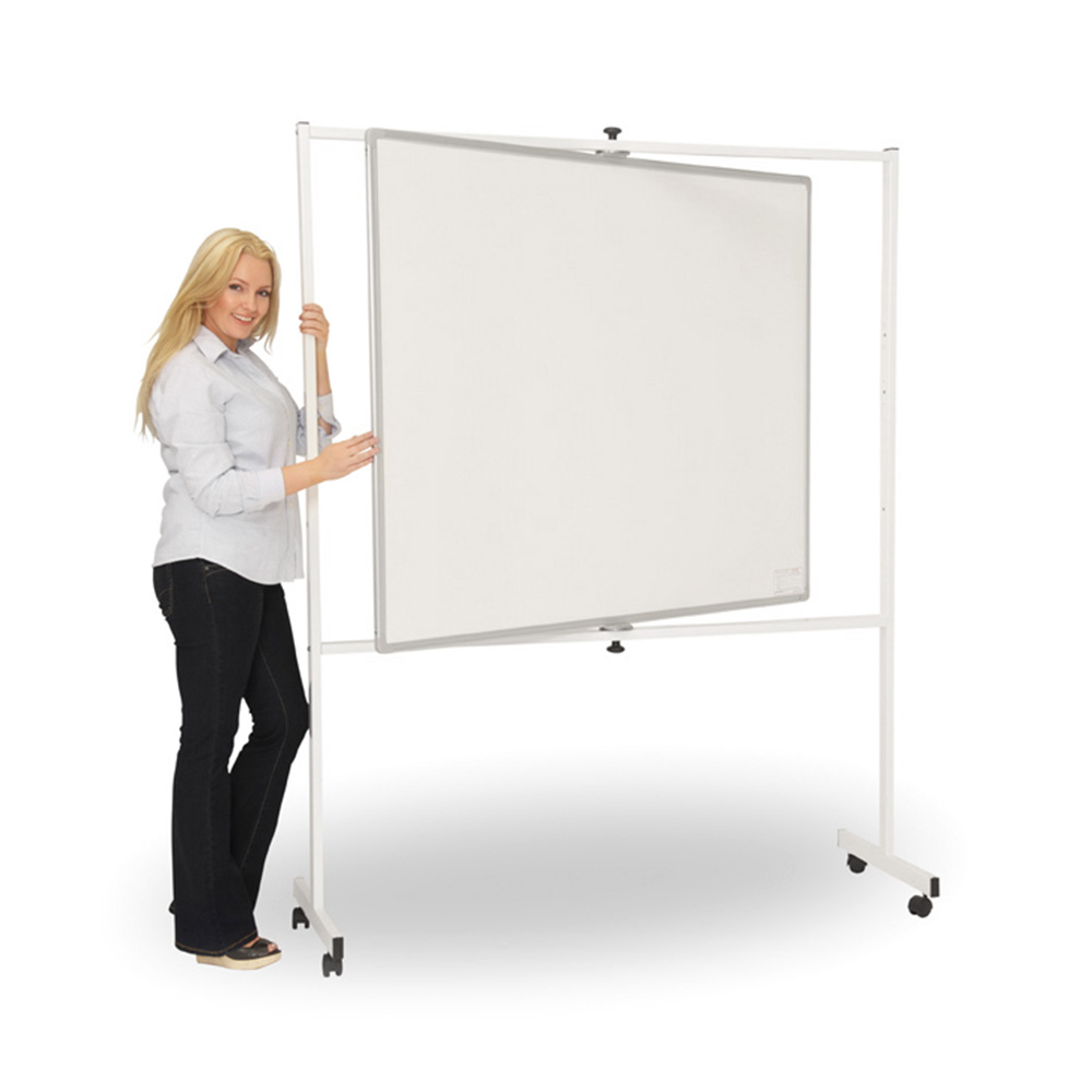 Use Handles To Unlock and Move White Board Into Position, Tighten Back Into Place