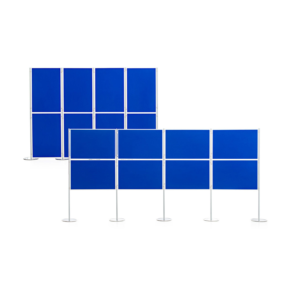 8 panel and Pole Display Board Kit in Portrait and Landscape Format in Blue