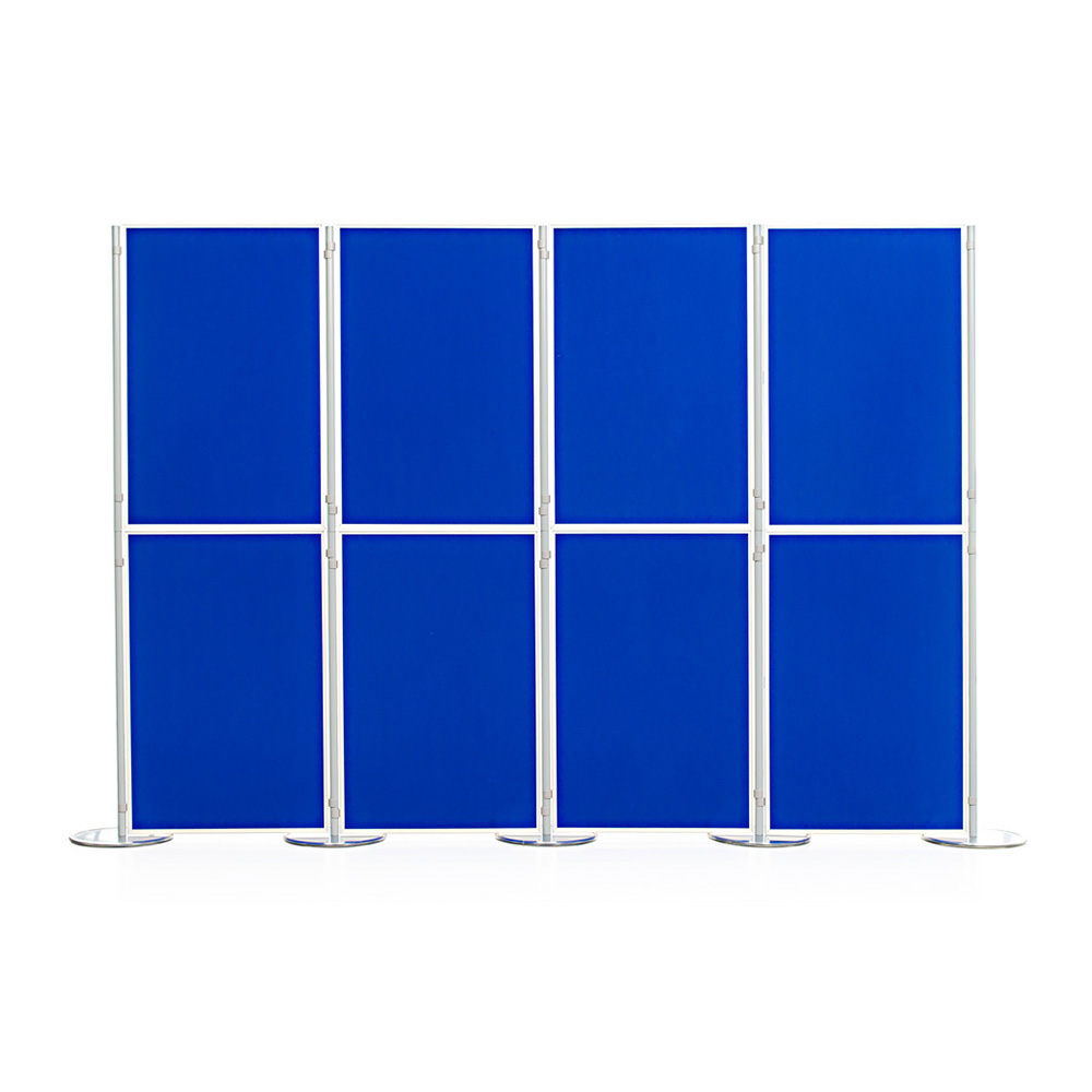 8 Panel and Pole Portrait Display and Presentation Boards in Blue