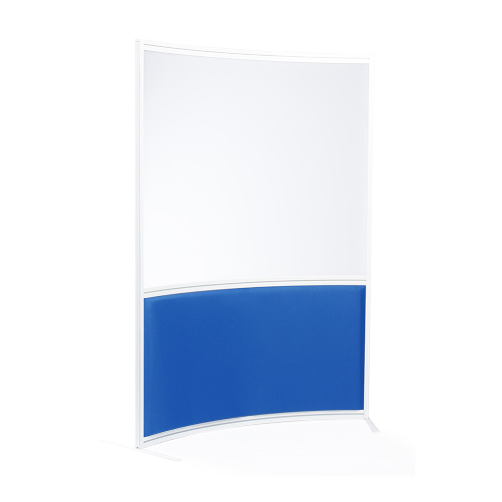 Premium Part Glazed Office Screen With Choice of Three Curved Radius - 850mm 1200mm and 150mm