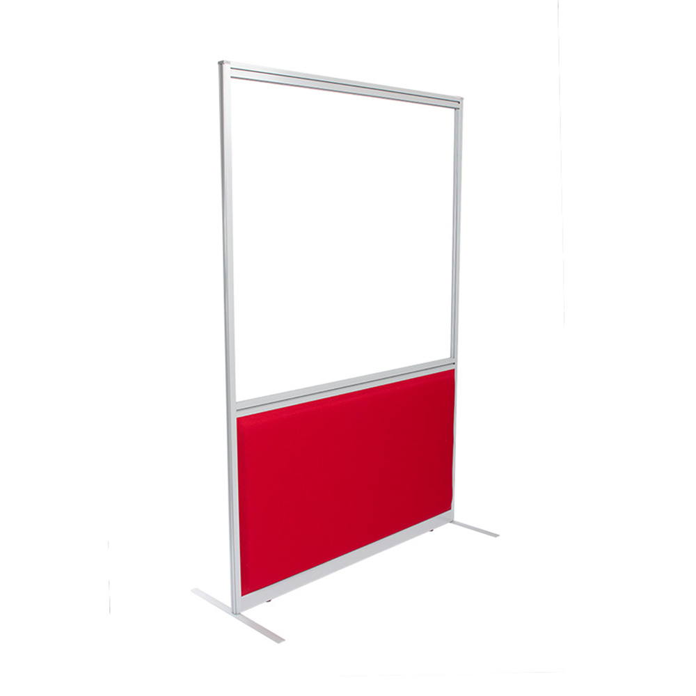 Part Glazed Screens Have Half Covered With Luxury Fabric And Hal With Perspex Acrylic