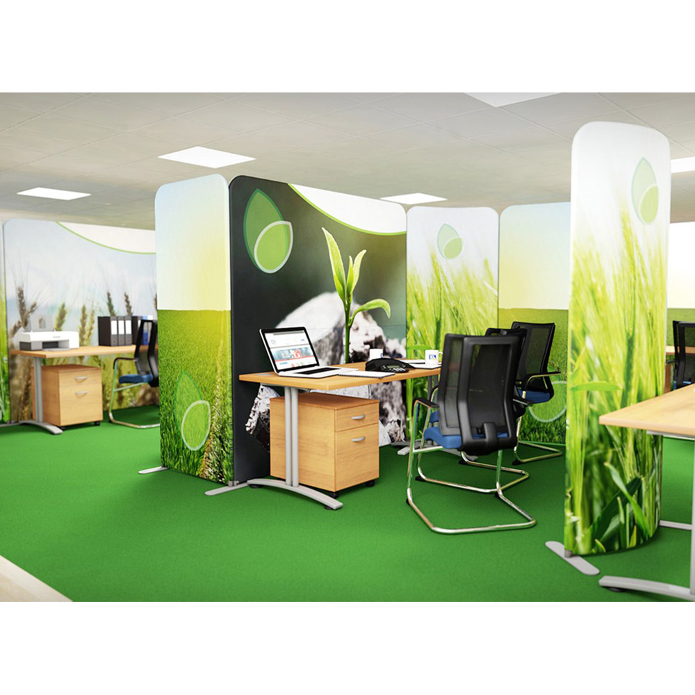 Visual showing Office with Printed Office Partition Screens
