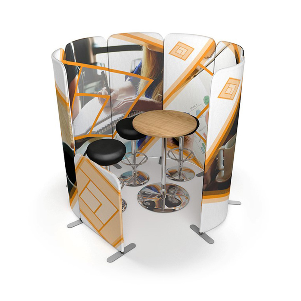 Top Down View of Printed Office Pods with Office Furniture