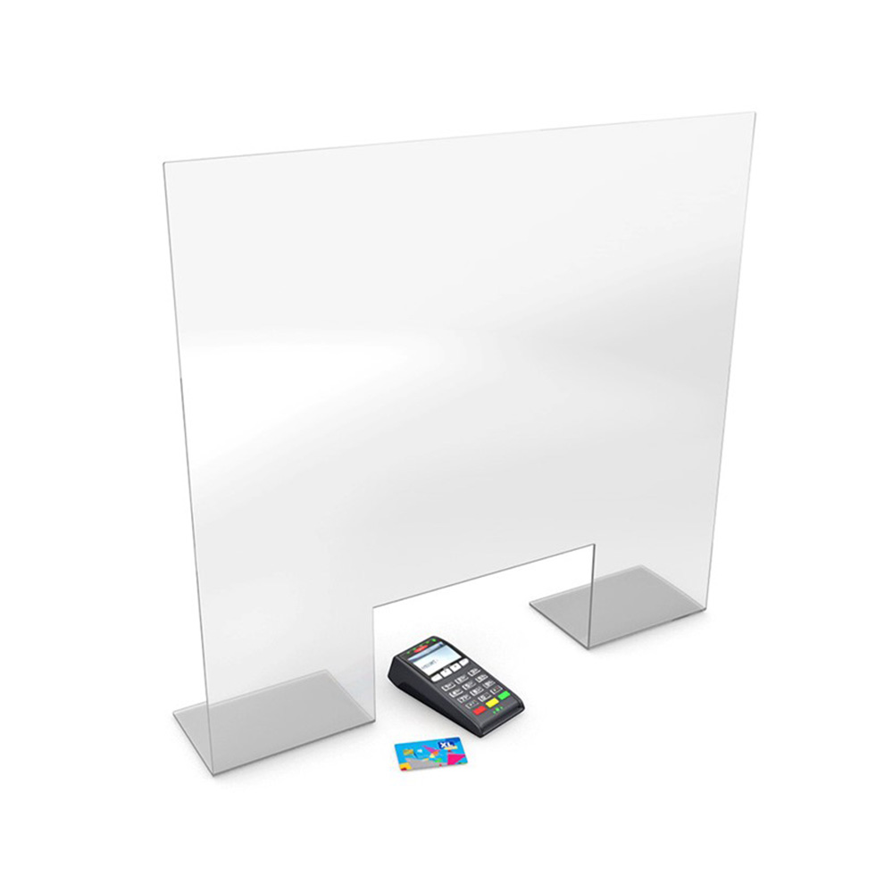 STANDARD Free Standing Counter Protection Screen 800mm (w) x 750mm (h) - Universal Social Distancing Screens That Can Be Easily Mounted on Any Counter Top