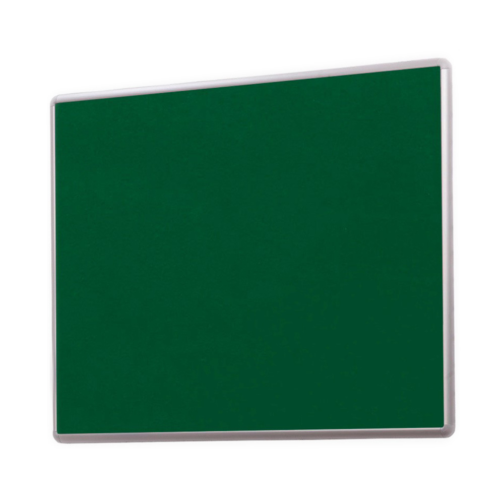 Smartshield Fire Resistant Wall Mounted Noticeboard with Aluminium Frame and Green Fabric