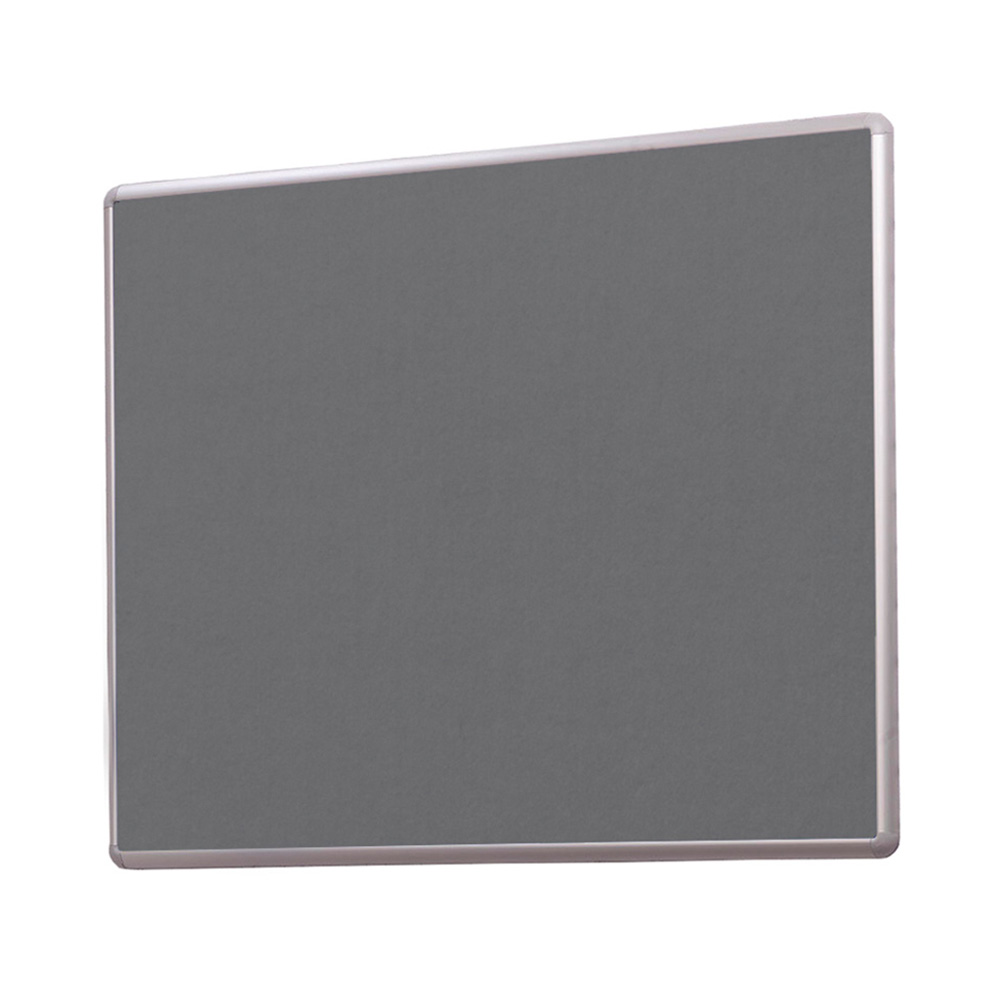 Smartshield Flamesheild Fire Resistant Wall Mountable Noticeboard with Aluminium Frame and grey Fabric