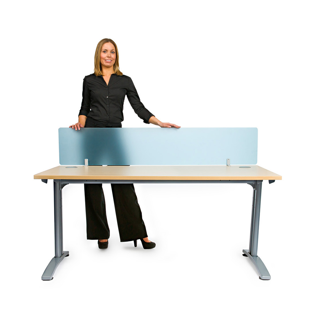 Spectrum Acrylic Office Desk Dividers - Straight Desk Partitions And Privacy Screens