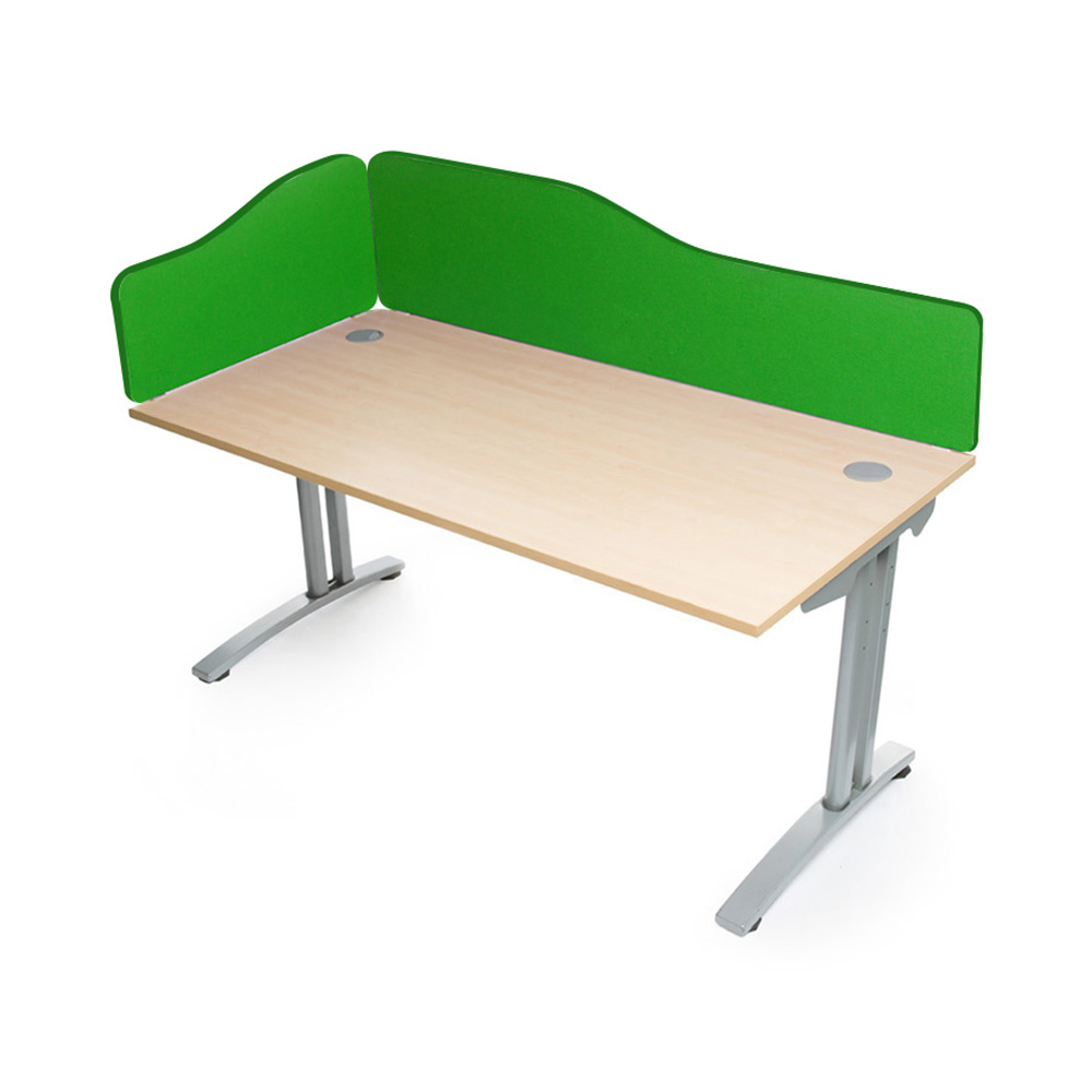 Spectrum Desk Mounted Office Screen in Madura Green Fabric