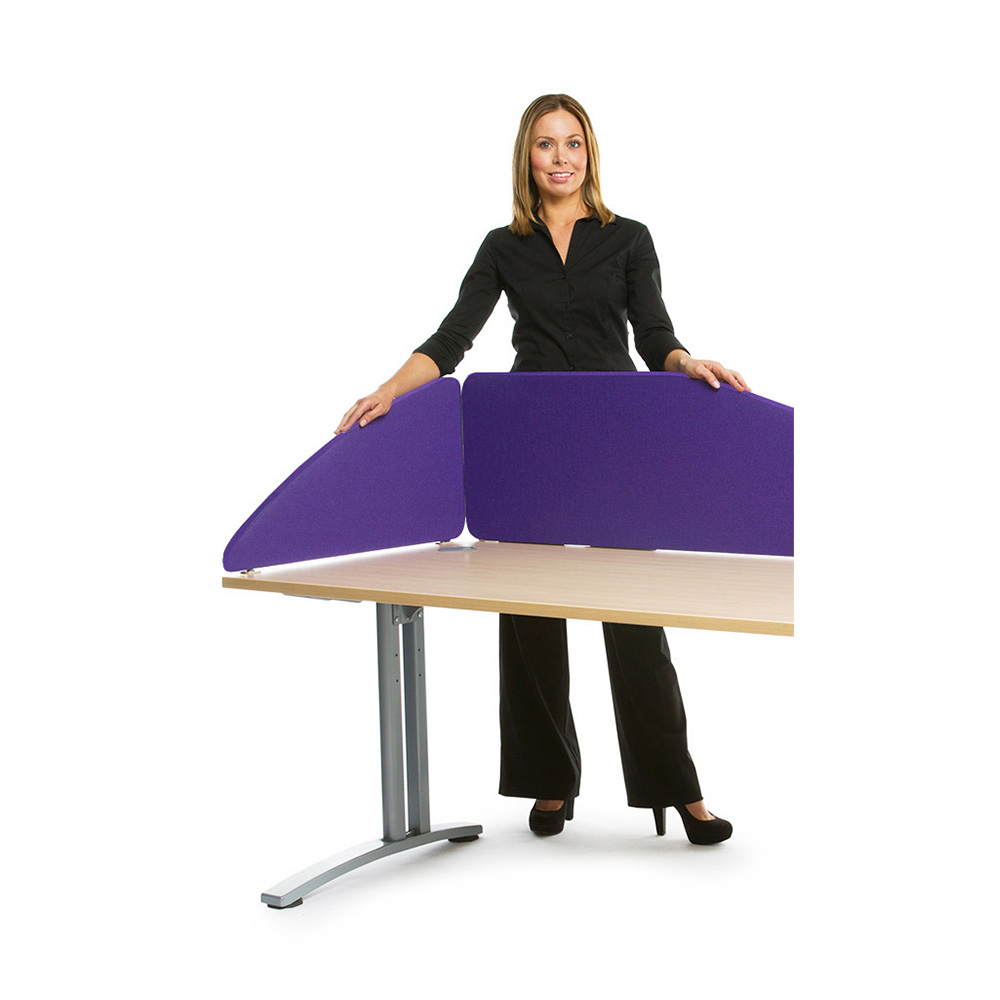 Spectrum Radius Shape Fabric Desk Partition (Short Side) Adds privacy And Structure To Office Workstations