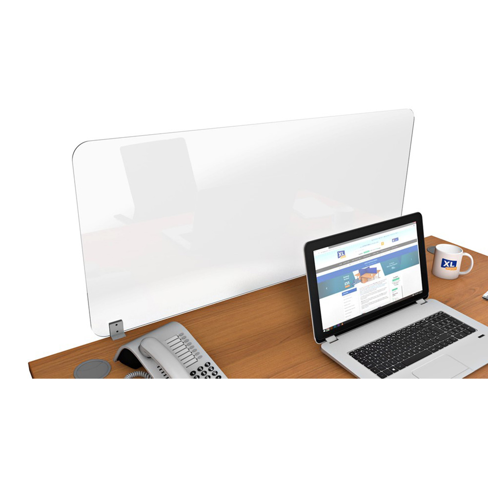 Spectrum Plus Acrylic Screens For Desks 1370mm Wide - Ideal Social Distancing Screen Allows Light & Visibility In Offices