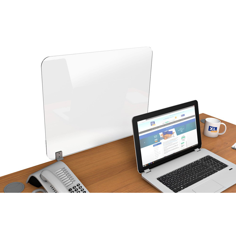 Spectrum Plus Acrylic Desk Screen - Wipeable & Hygienic Social Distancing Screen