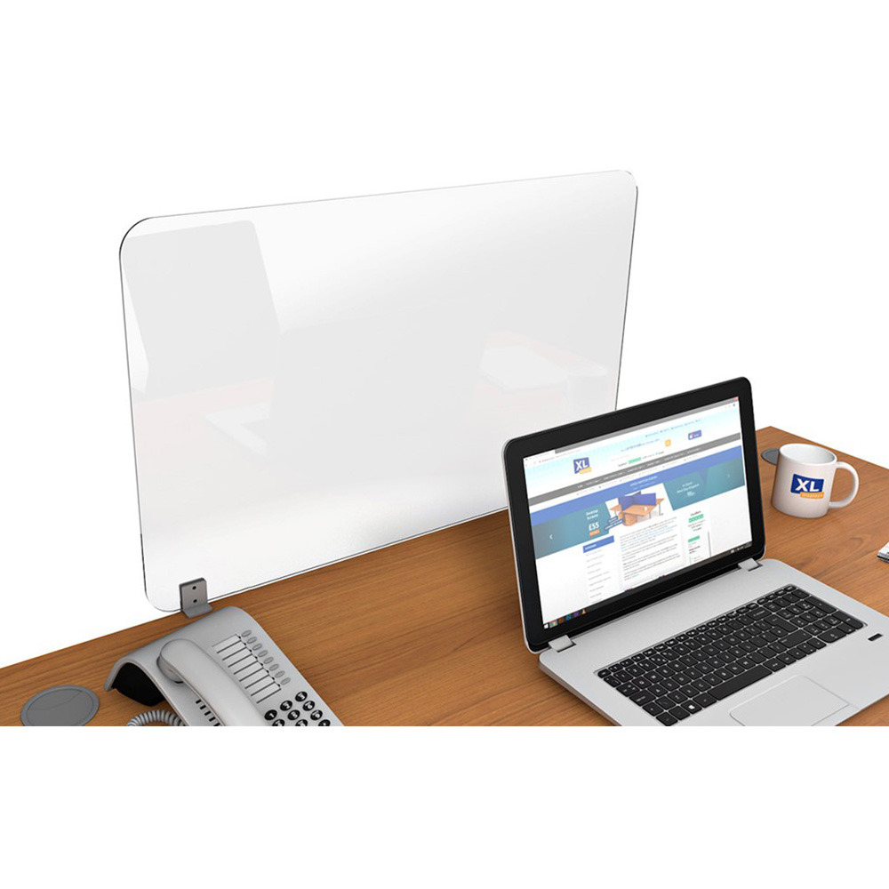 Spectrum Plus Perspex Desk Screen Suitable For Offices & Workstations 970mm Wide