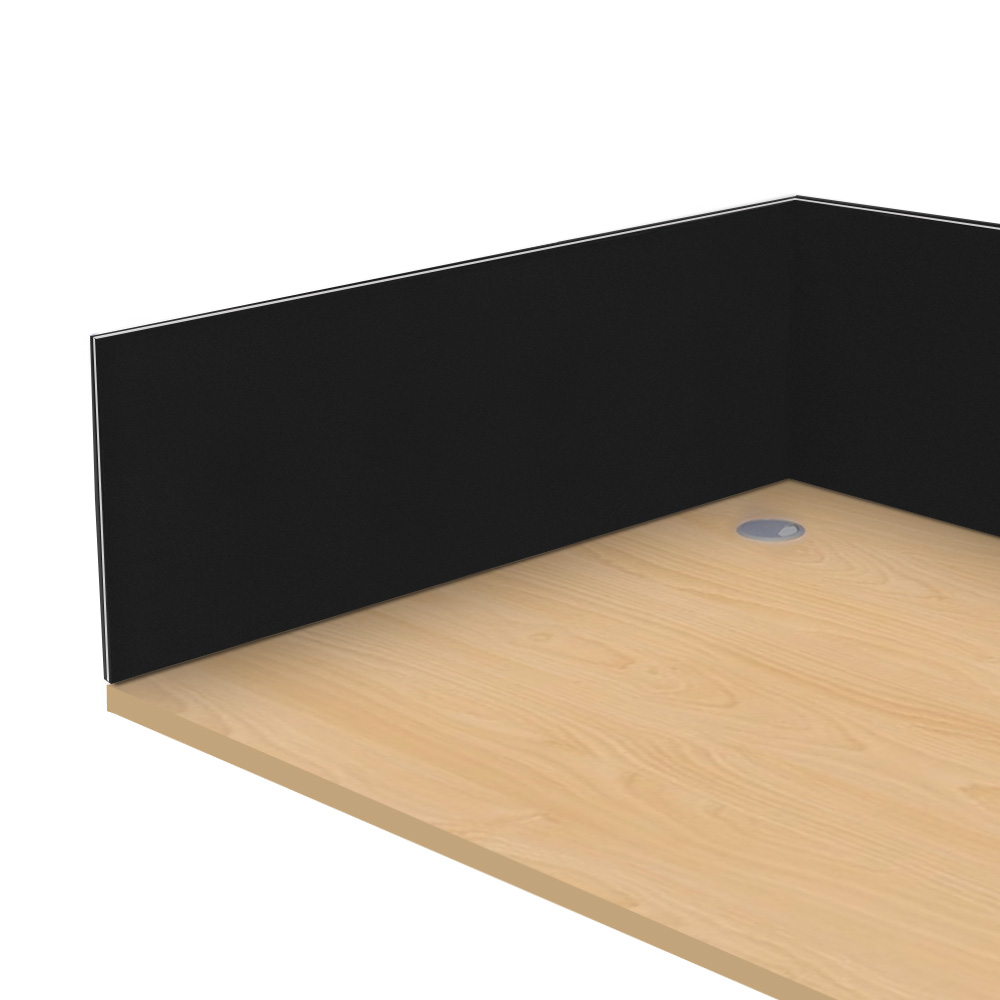 Speedy® Desk Screens 1200mm Wide With Black Fabric And Silver Trim