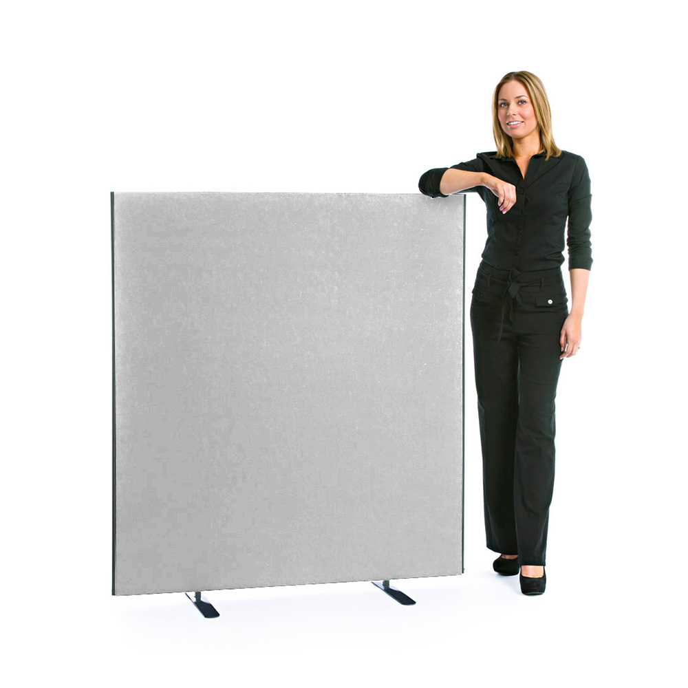 Speedy® Office Screens 1400mm High Partition In Light Grey Fabric
