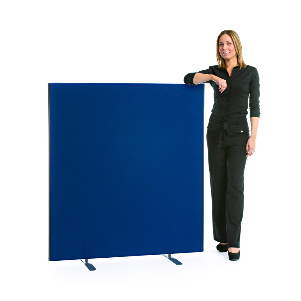 Speedy® Office Partitions 1400mm High in Royal Blue Finished With a Silver/Grey PVC Edge