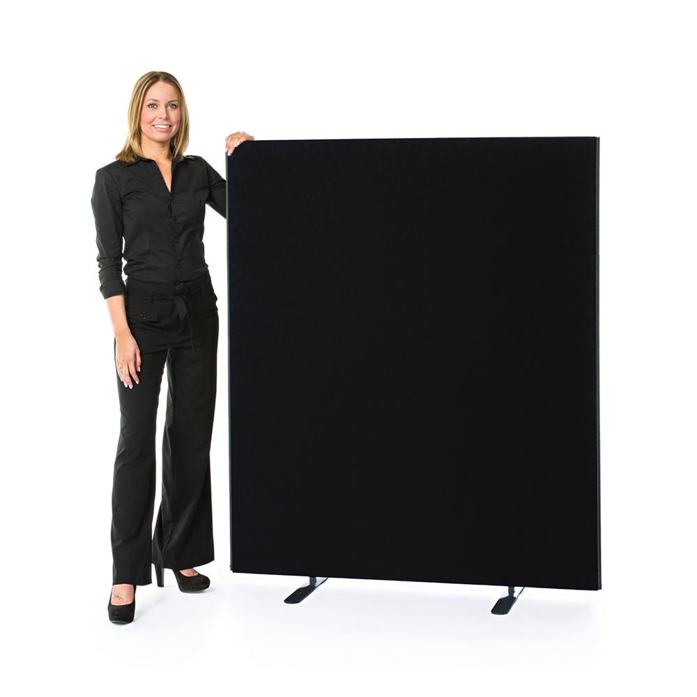 Speedy Office Screens 1600mm High Partition With Black Fabric