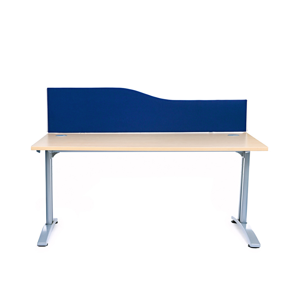 Wave Shape Acoustic Desk Screens Are 480mm High And Slope Down to 280mm High At The Lower End 