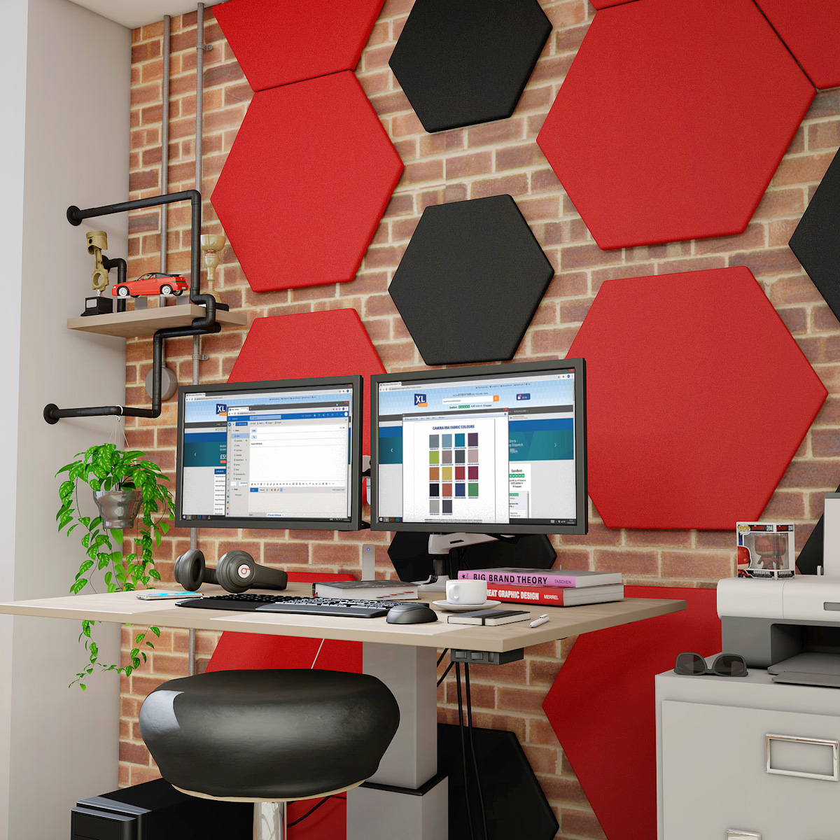ZAGATO™ Hexagonal Acoustic Wall Panelling Creates a Soundproofing Wall For Sound Reverberations
